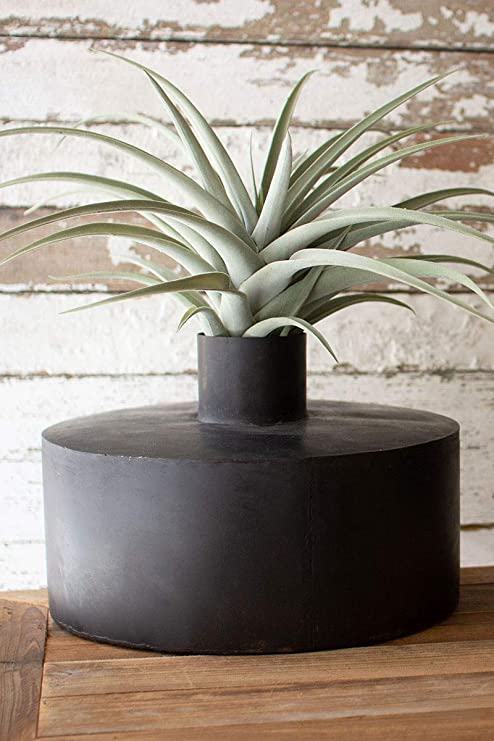 Black Round Metal Vase LG