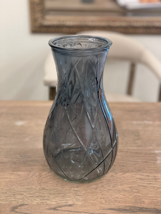 Smoke Violet Glass Vase