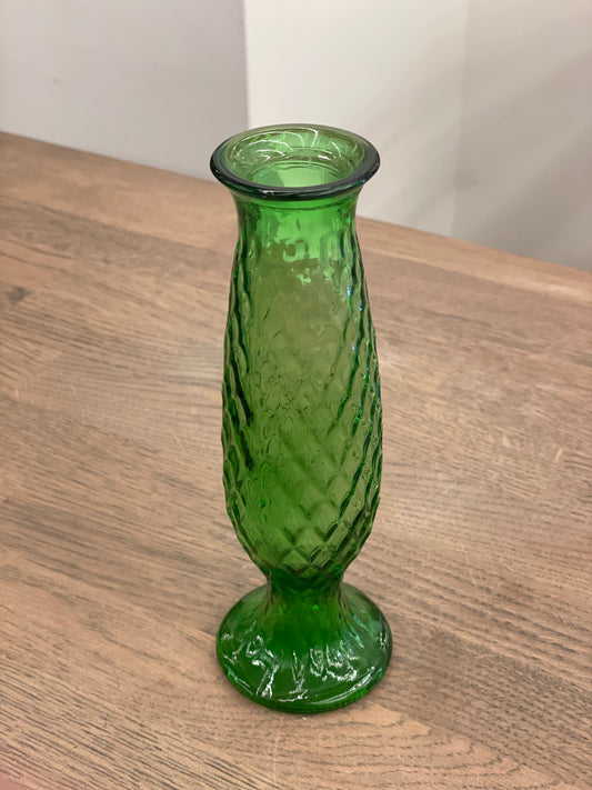 Green Quilted Design Vase