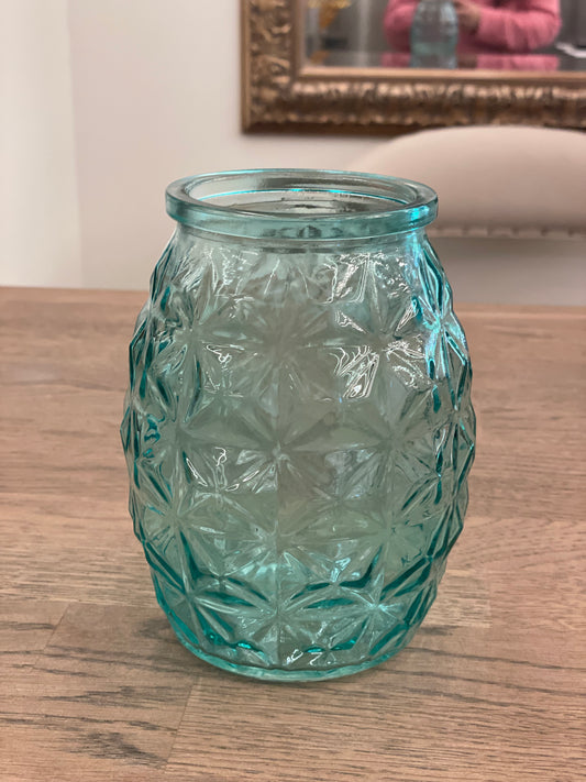 Blue Tinted Glass Vase