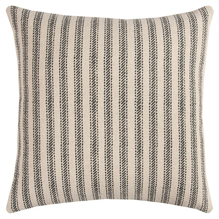 Gray Ticking Stripe Pillow