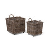 Square Basket with Casters (S)