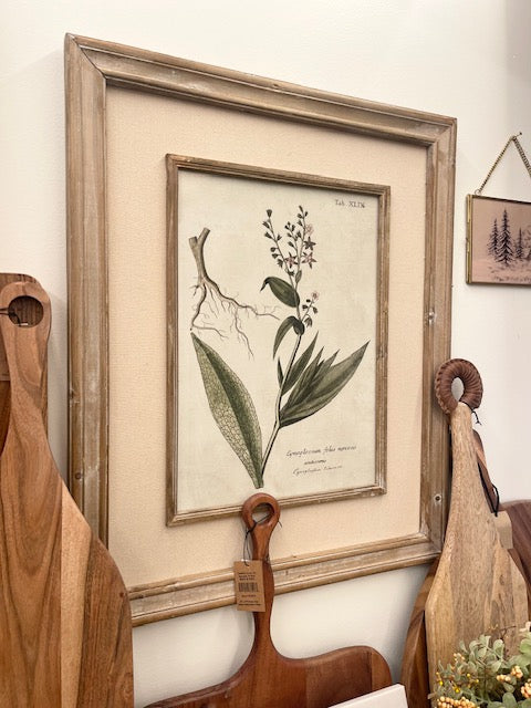 Floral Print 2 with Wood Frame
