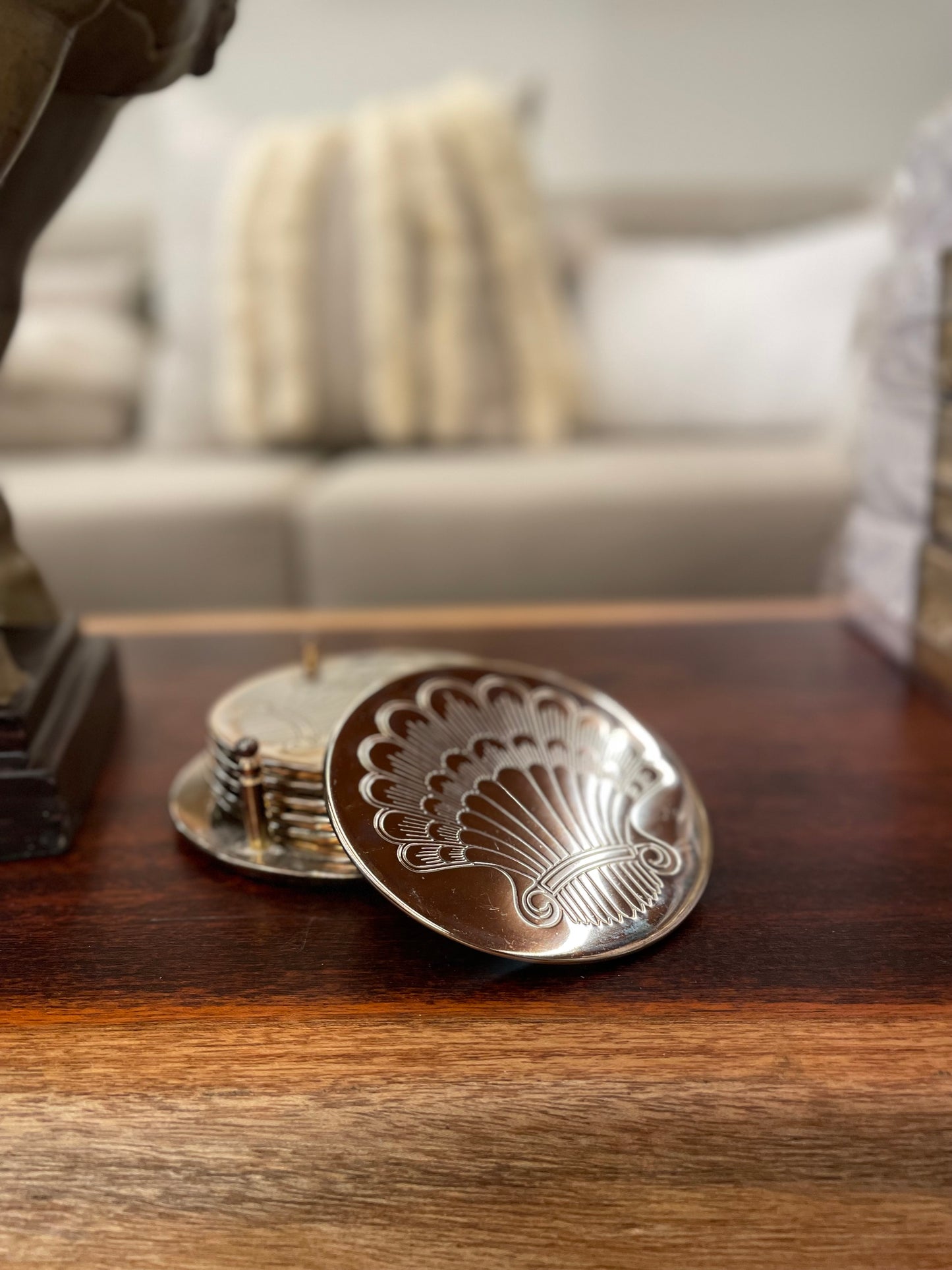 Silver Seashell Coasters