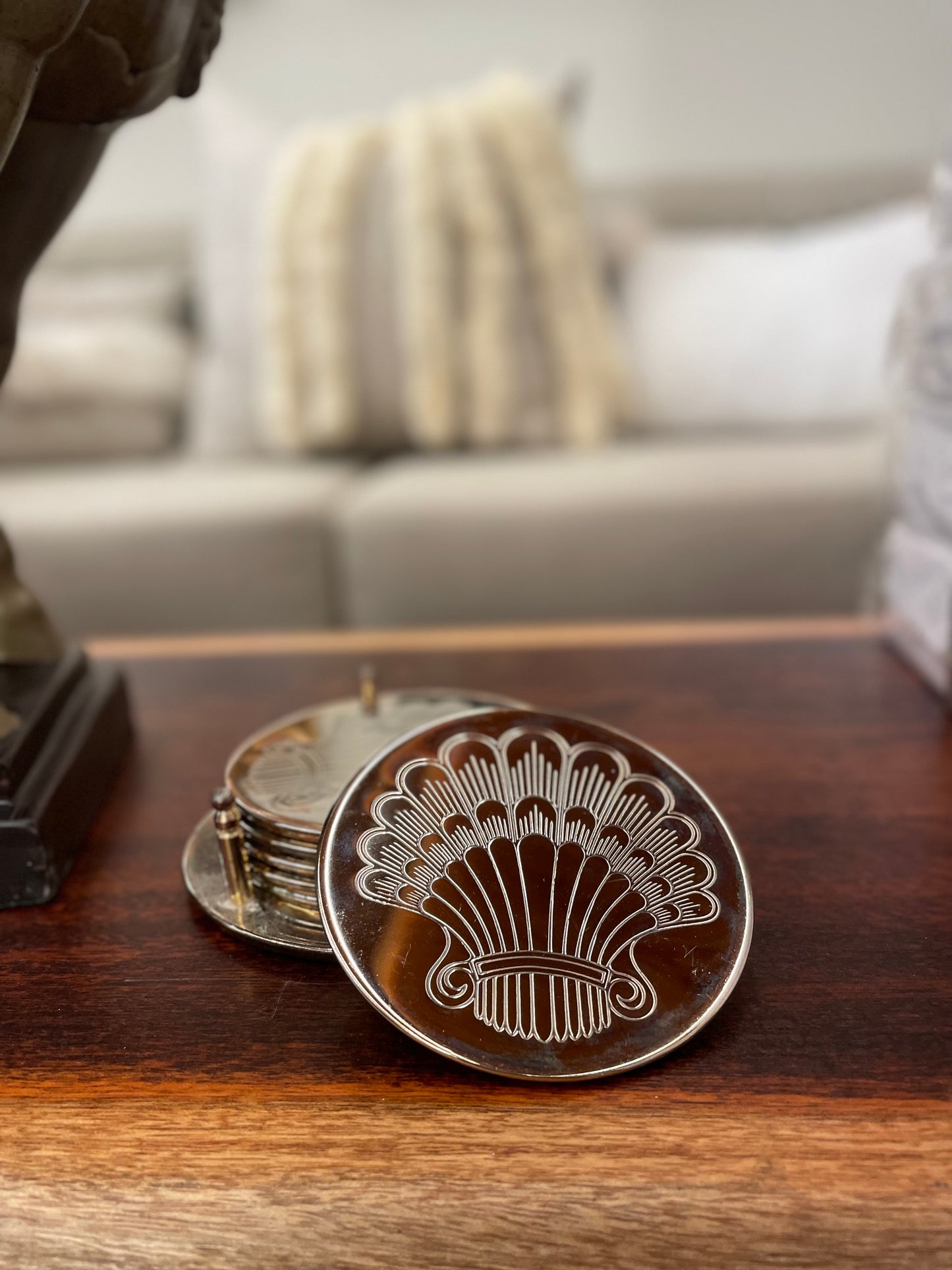 Silver Seashell Coasters