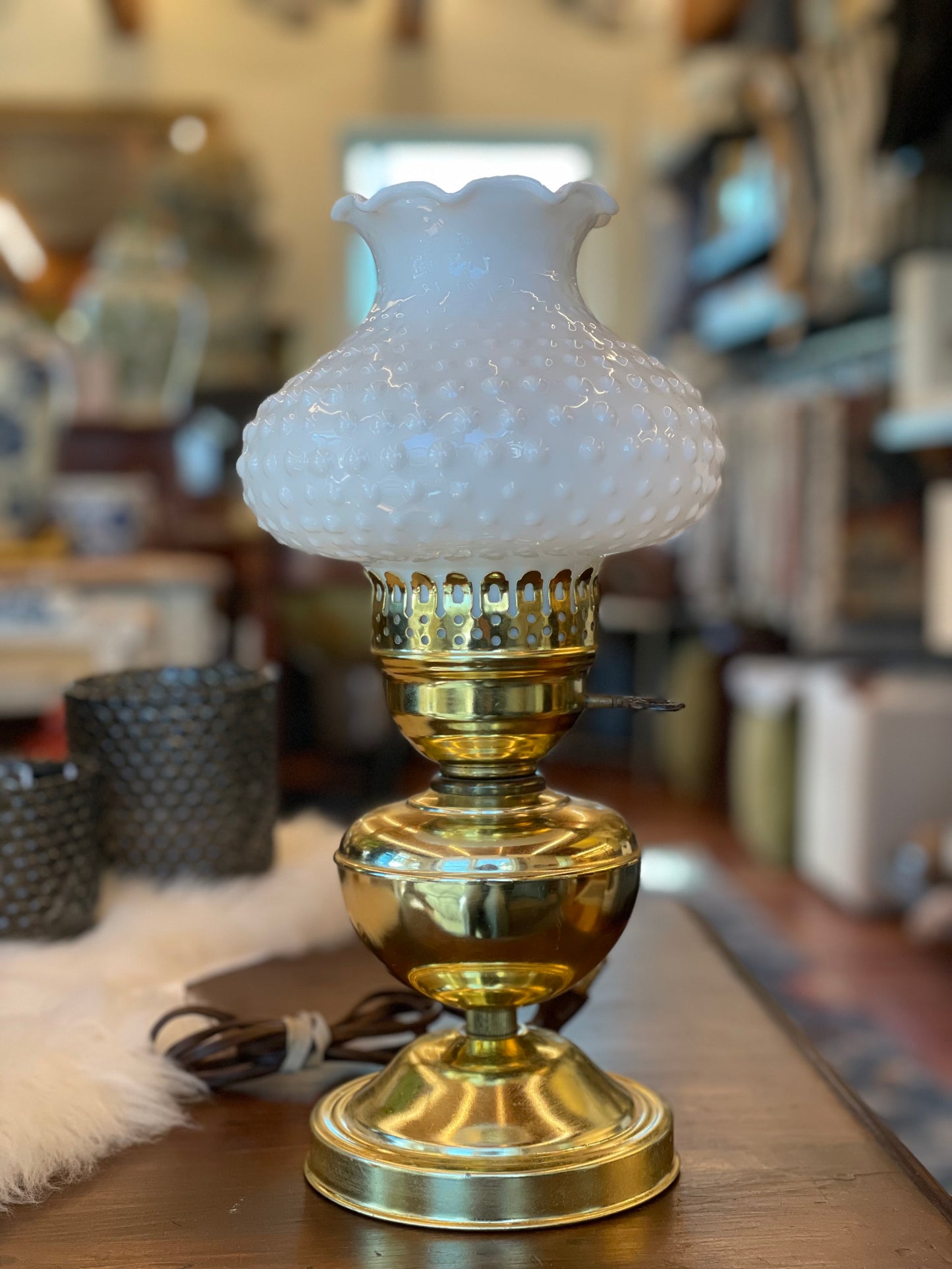 Vintage Hurricane Table Lamp