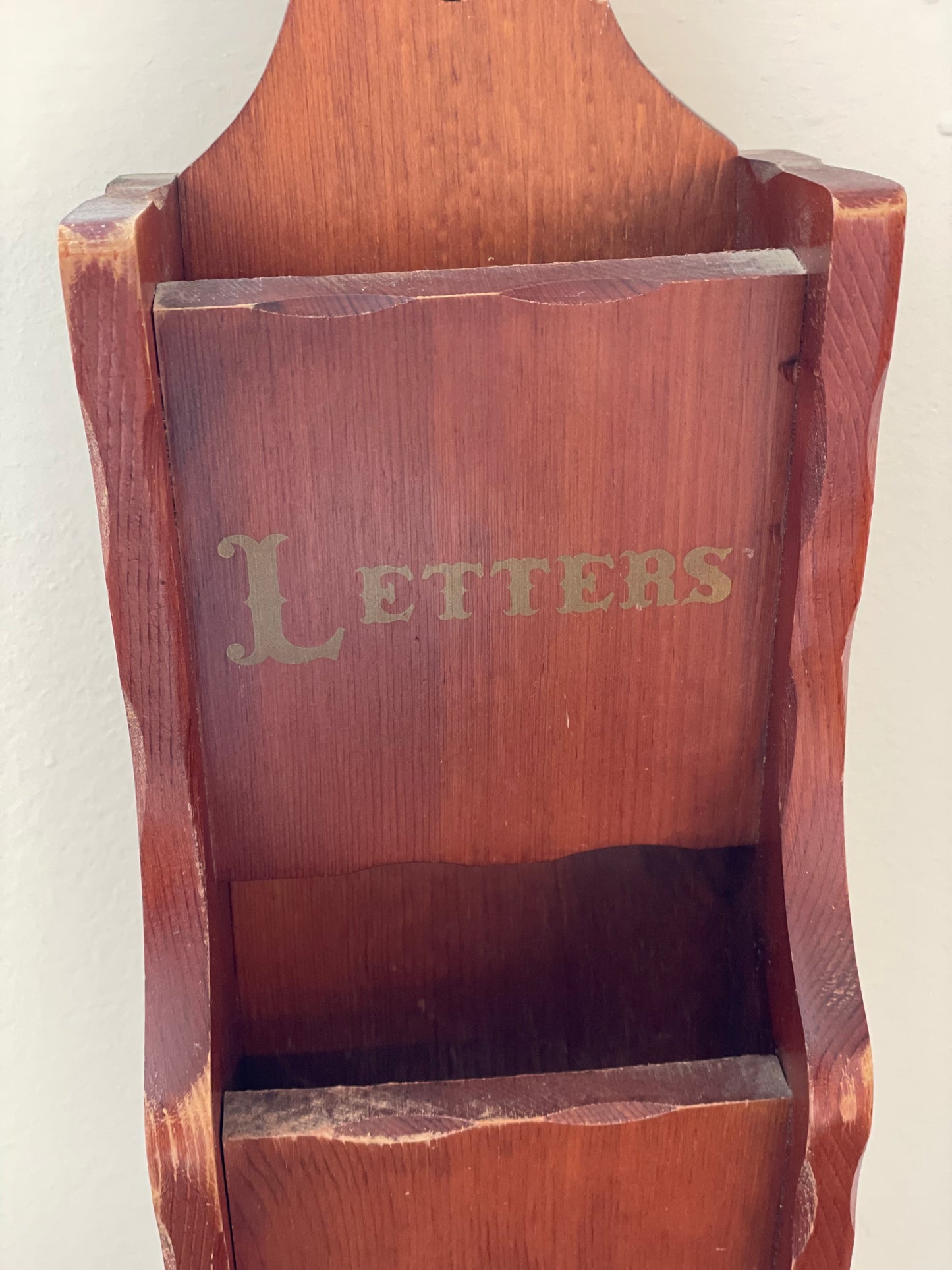 Vintage Wood Mail Holder