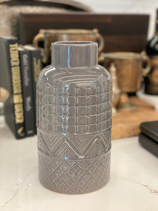 Tribal Design Ceramic Vase