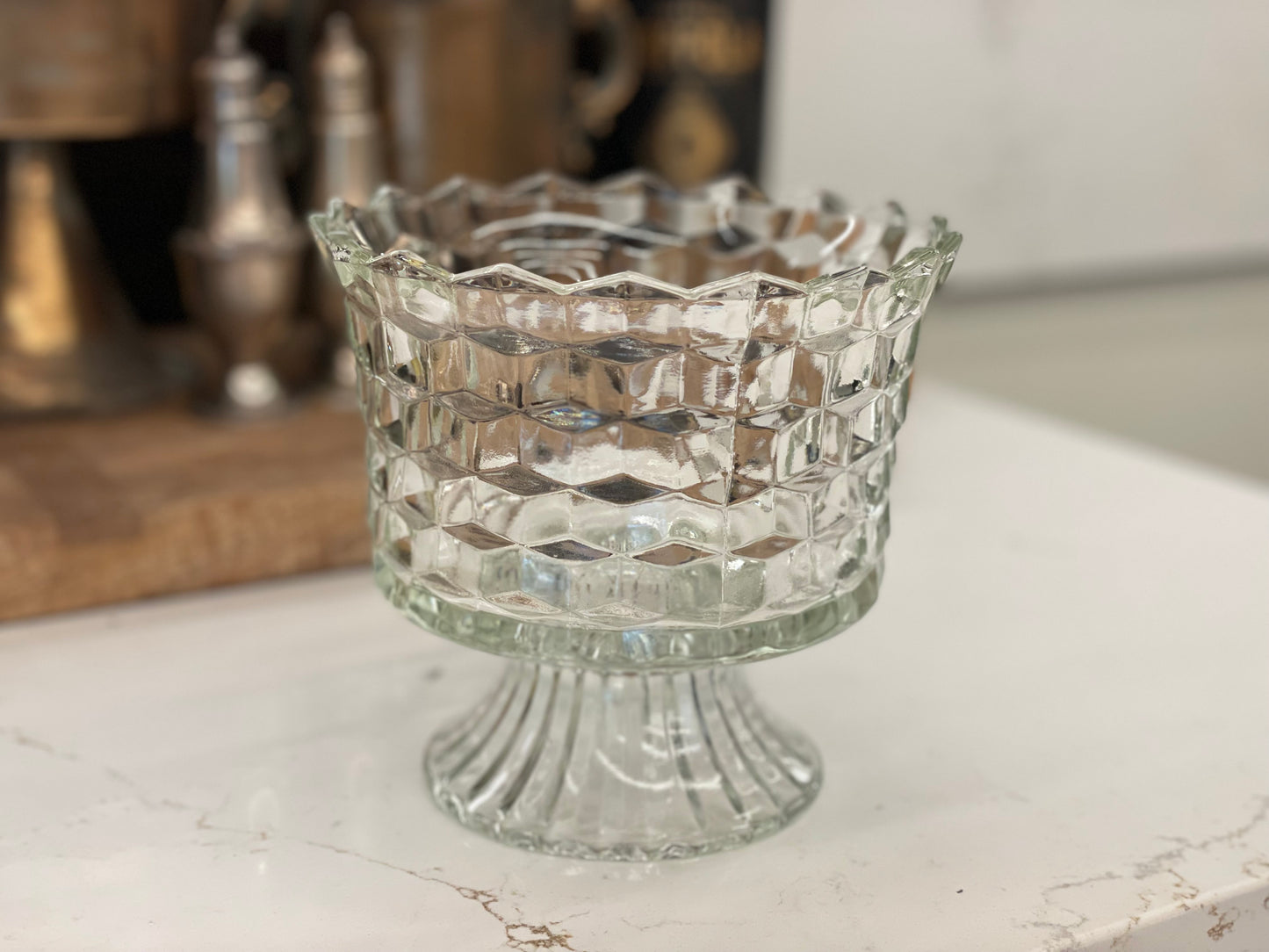 Glass Footed Compote