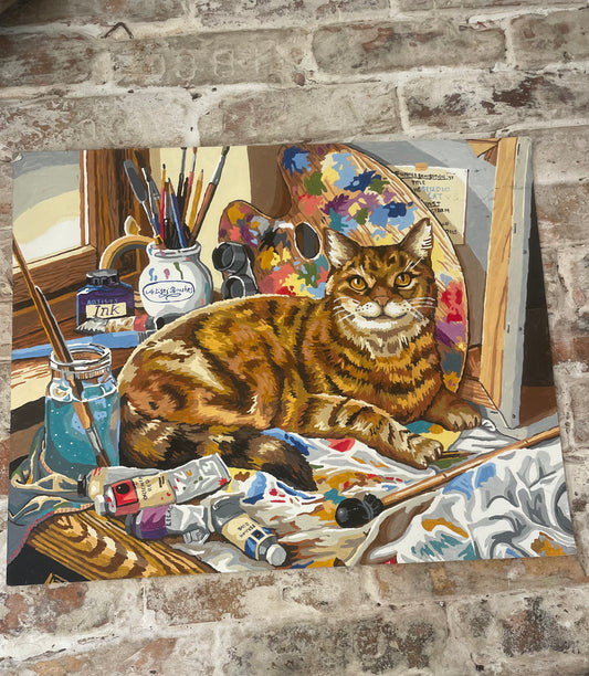 Painting of Cat with Paint