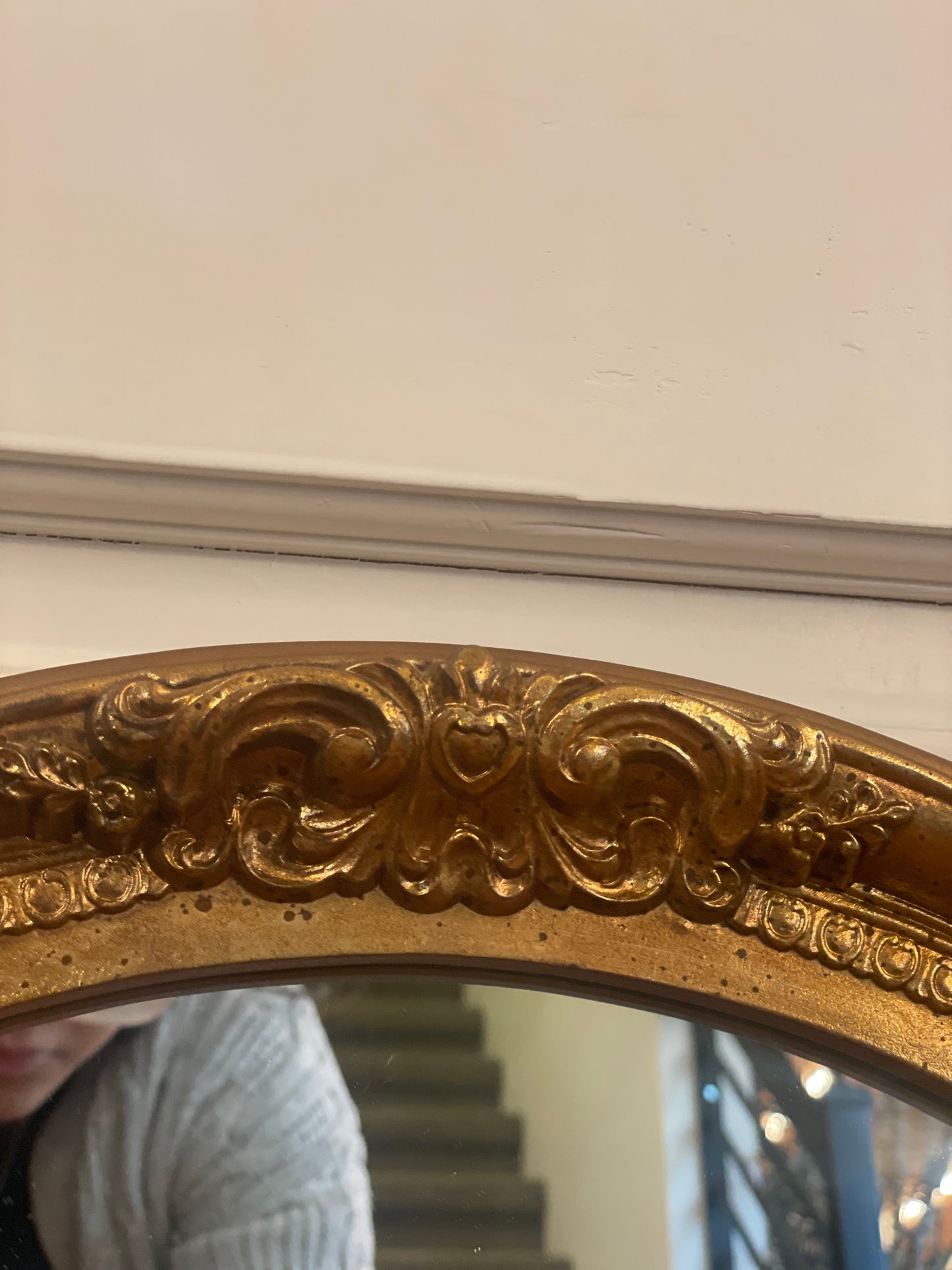 Vintage Oval Gold Mirror