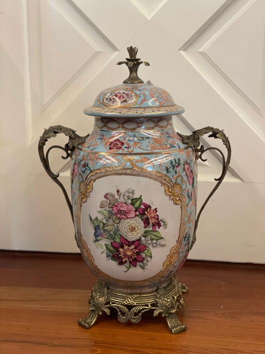 Antique Floral Urn