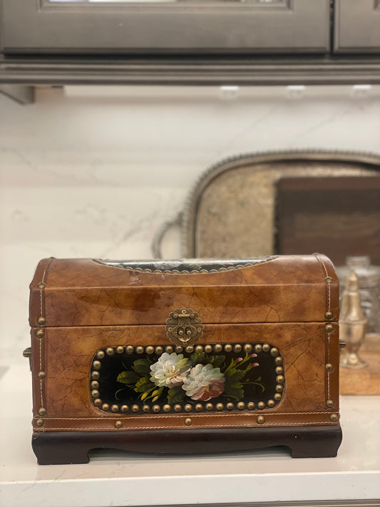 Vintage Floral Chest Box