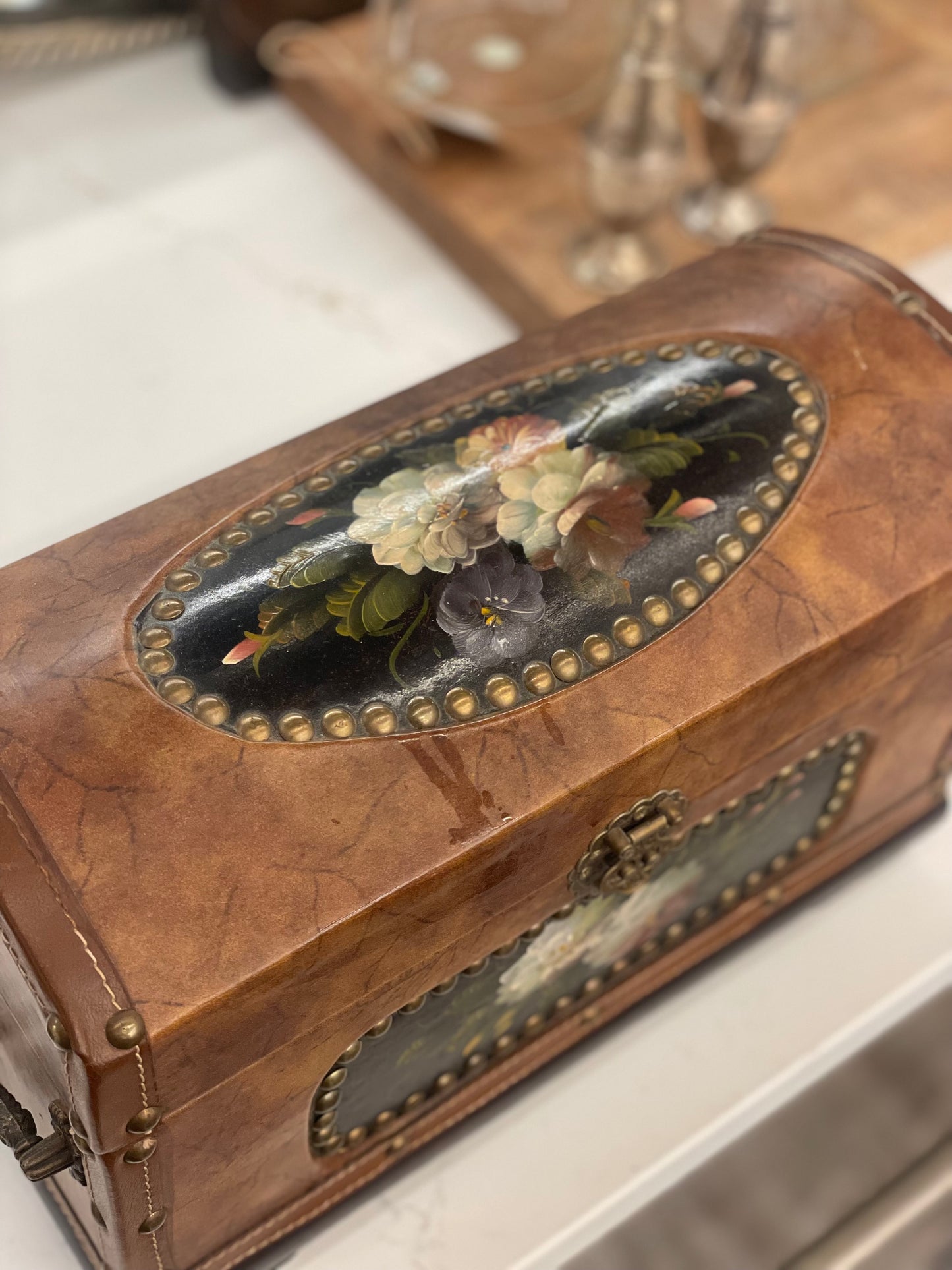 Vintage Floral Chest Box