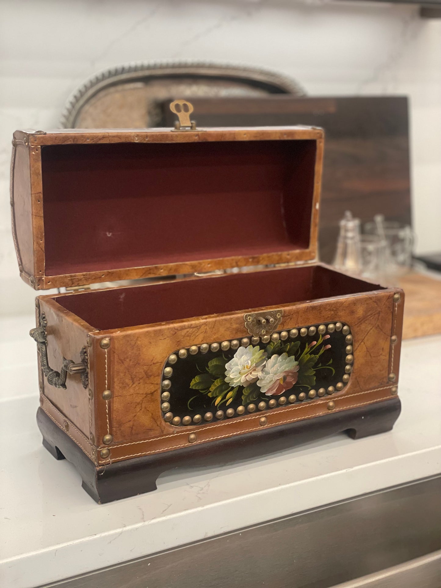 Vintage Floral Chest Box