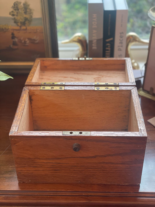 Vintage Wood Recipe Box