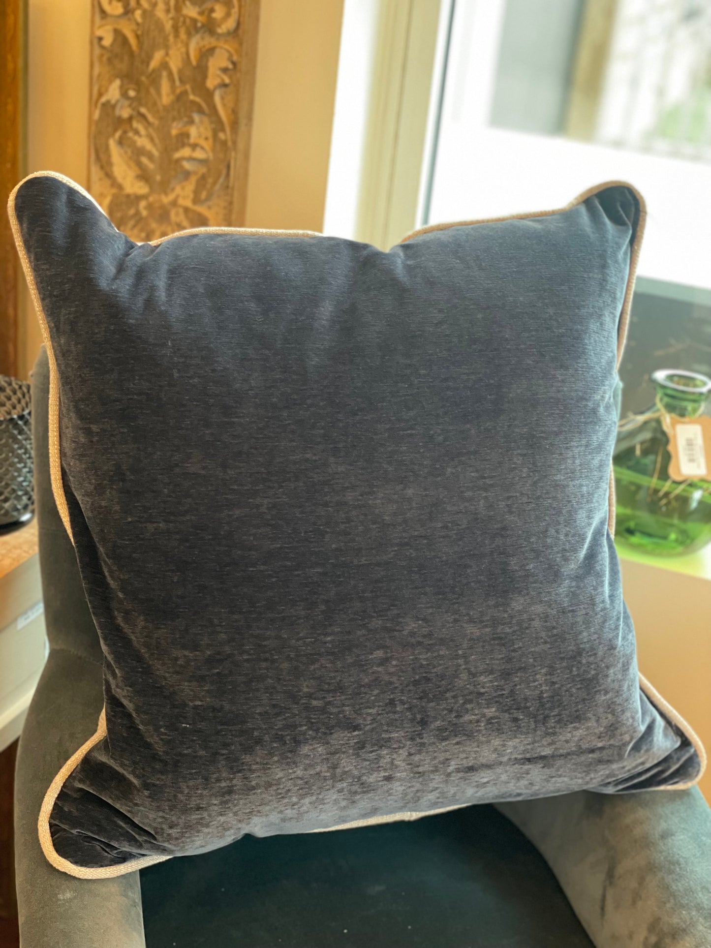Navy and Grey Pillow