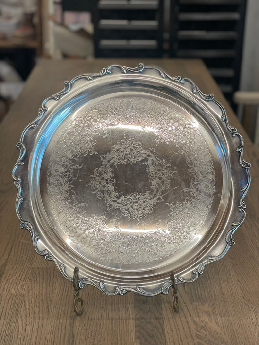 Round Silver Tray