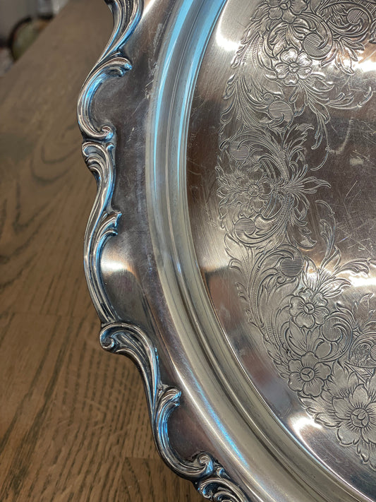 Round Silver Tray