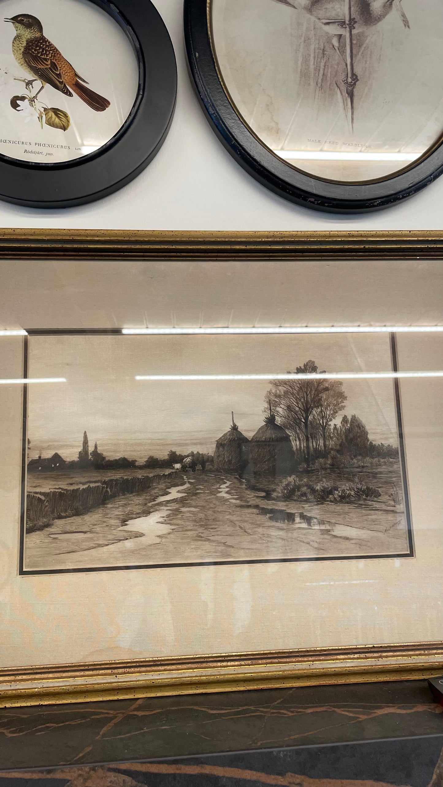 Vintage Framed Etching