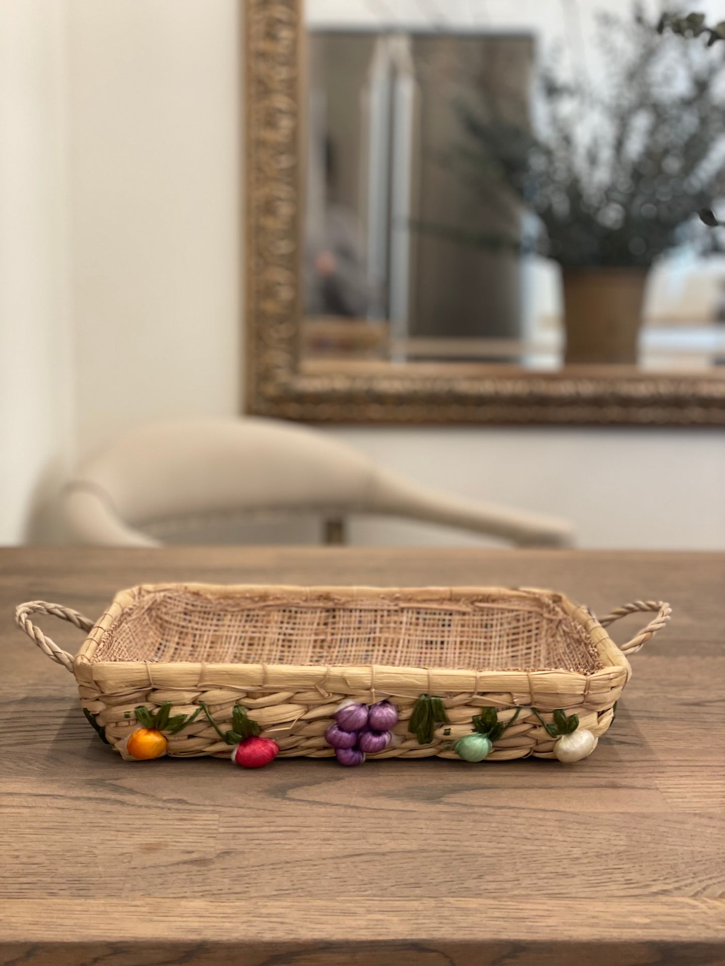 Vintage Woven Fruit Basket