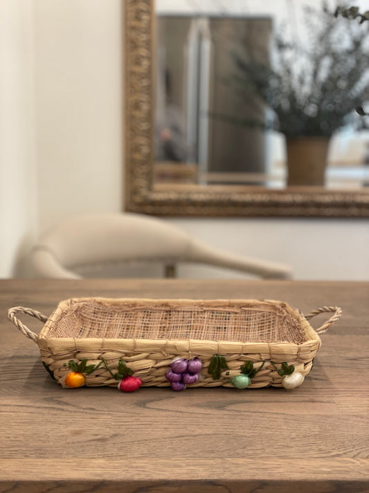 Vintage Woven Fruit Basket