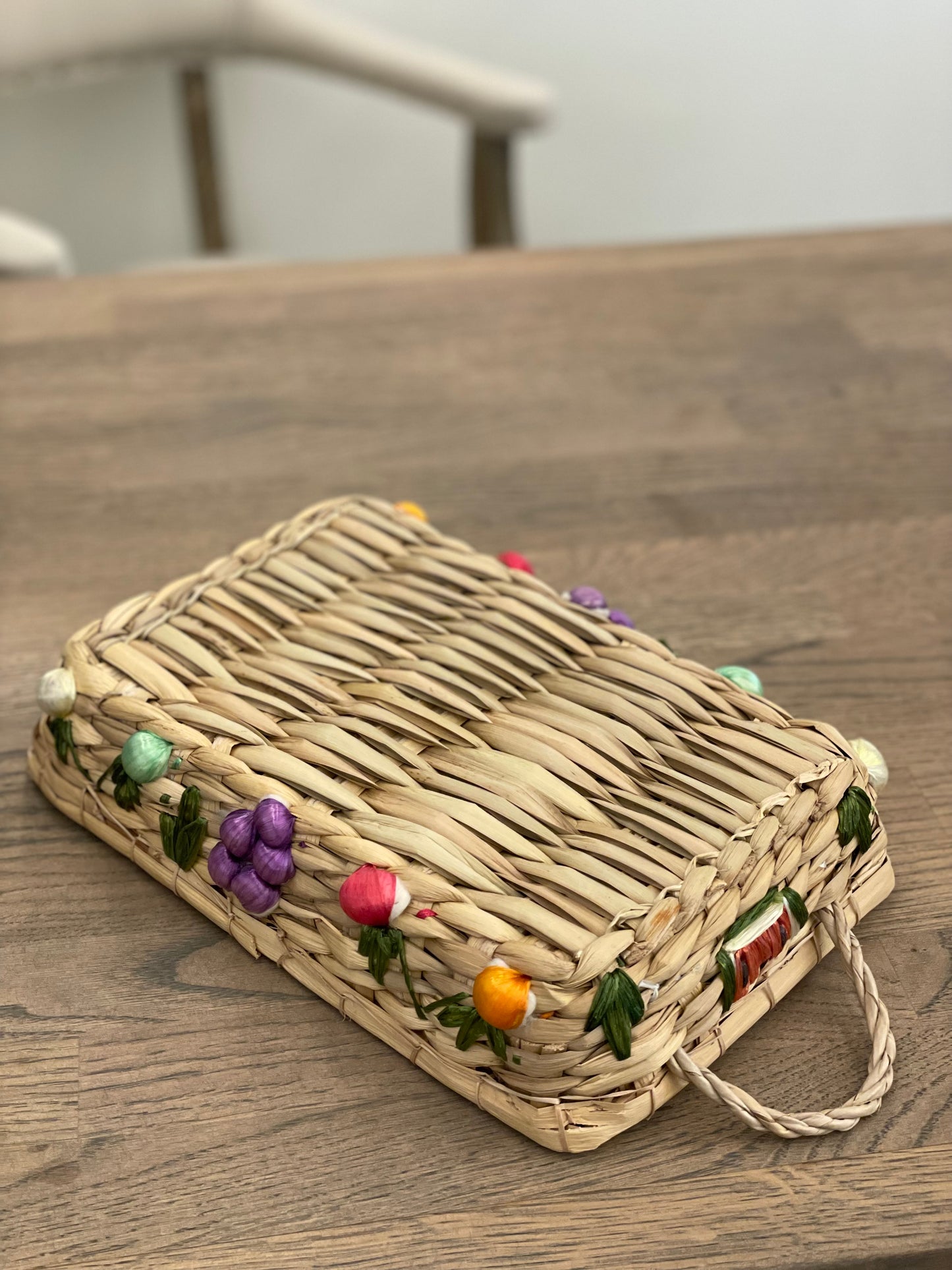 Vintage Woven Fruit Basket