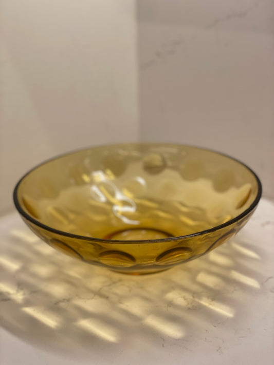 Vintage Aamber Glass Bowl