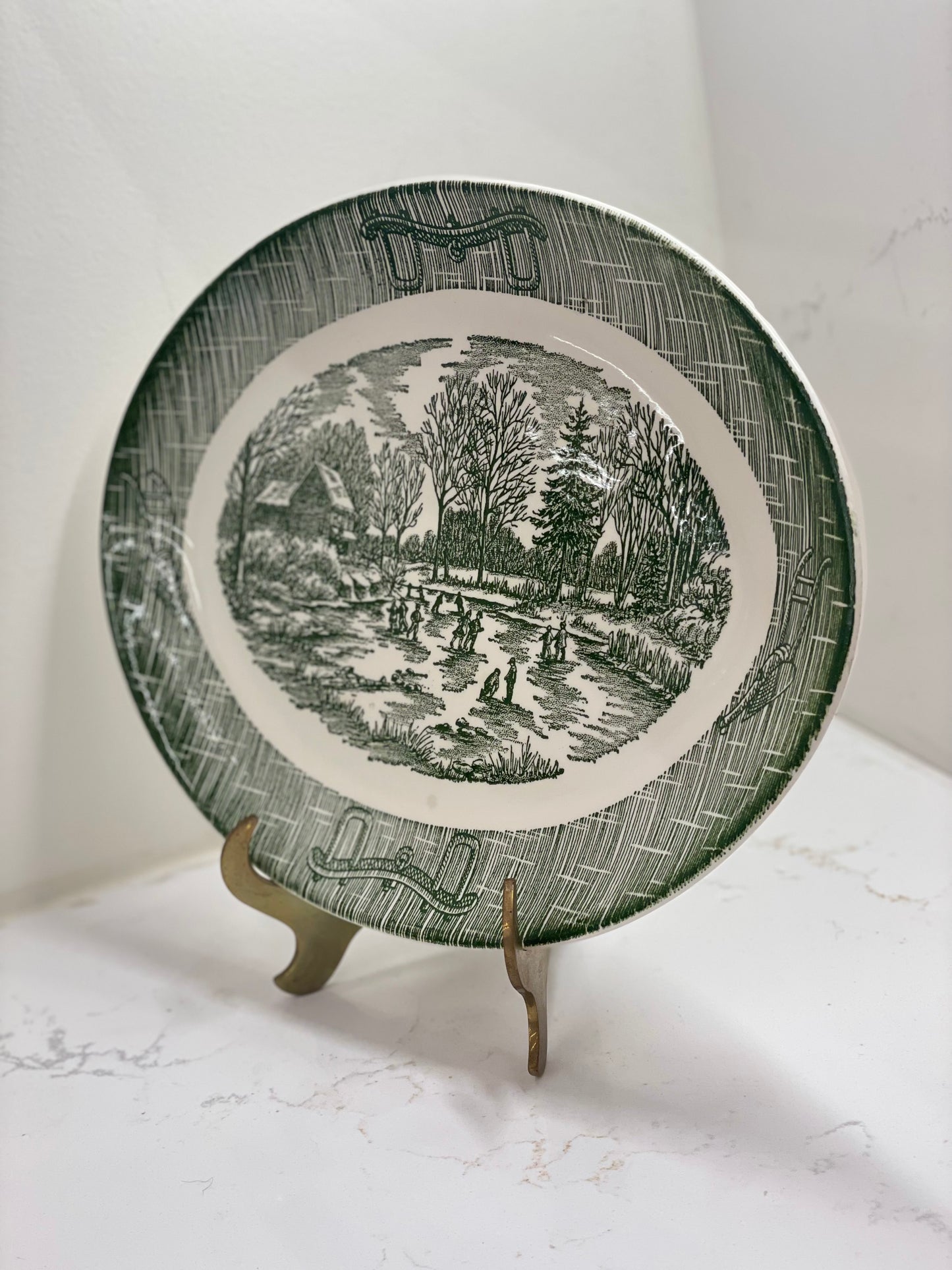 Currier & Ives Oval Platter
