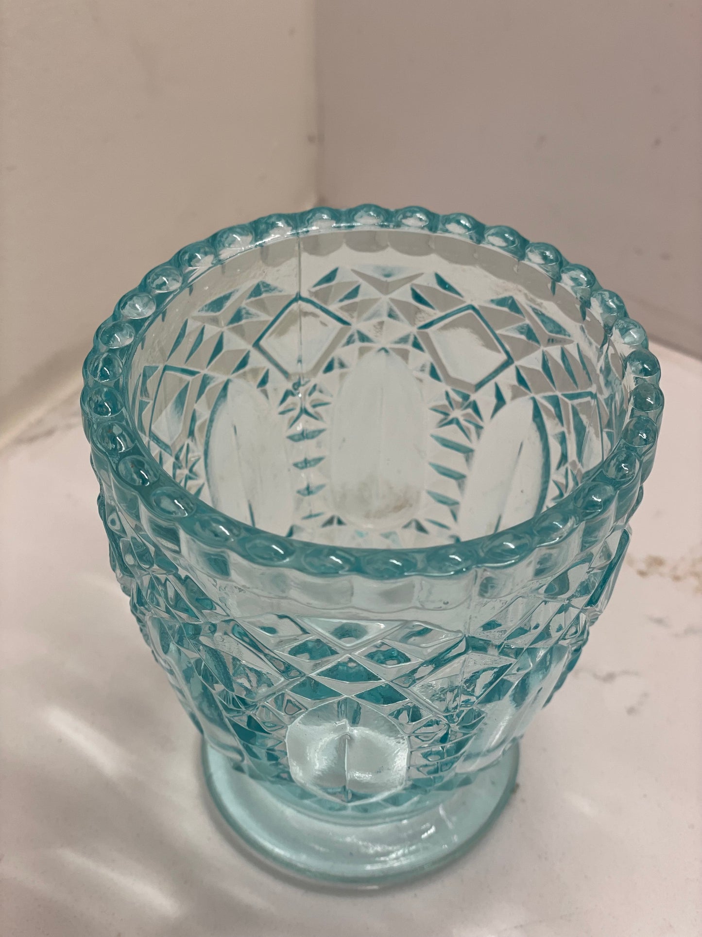 Pressed Glass Votive Holder