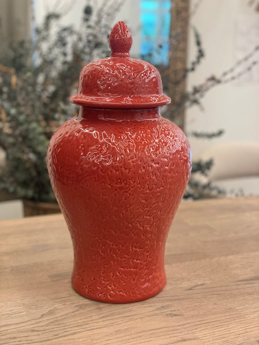 Red Vintage Ginger Jar