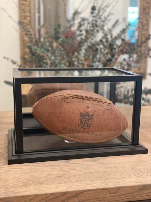 Signed Football with Display Case