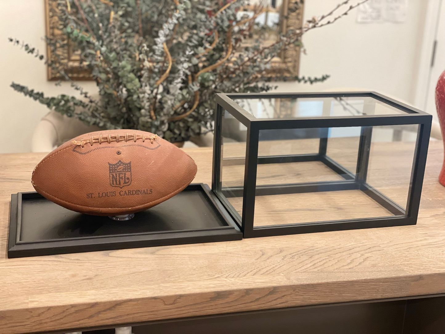 Signed Football with Display Case