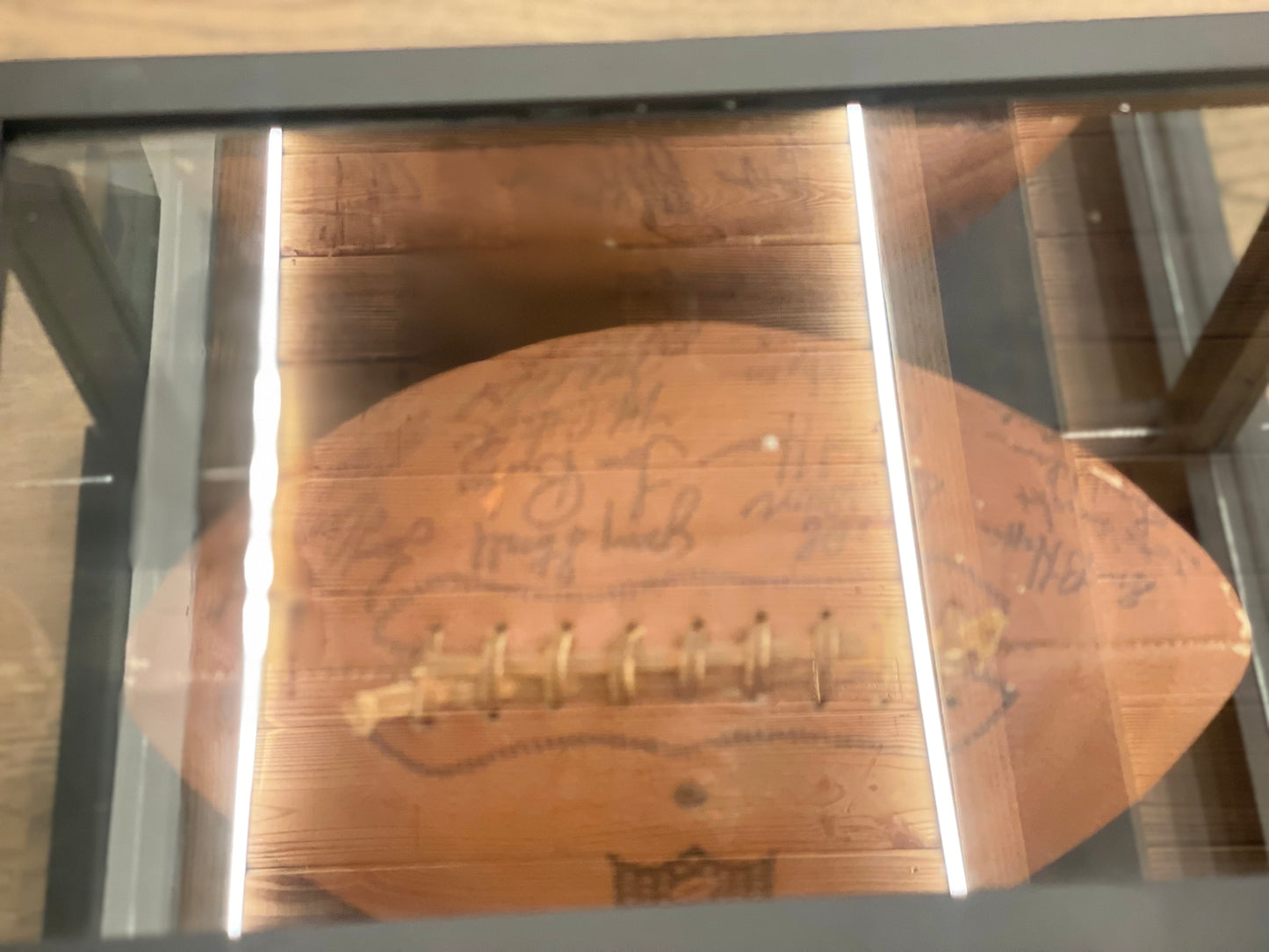 Signed Football with Display Case