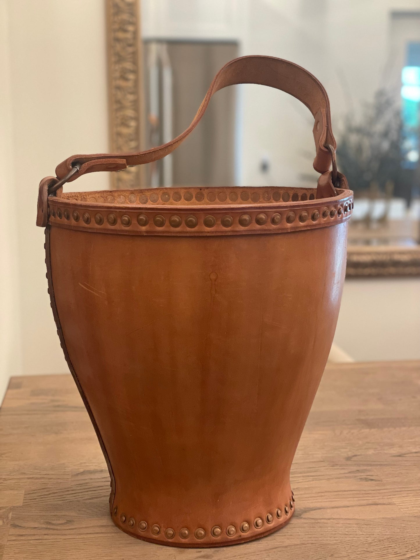 Riveted Leather Fire Bucket