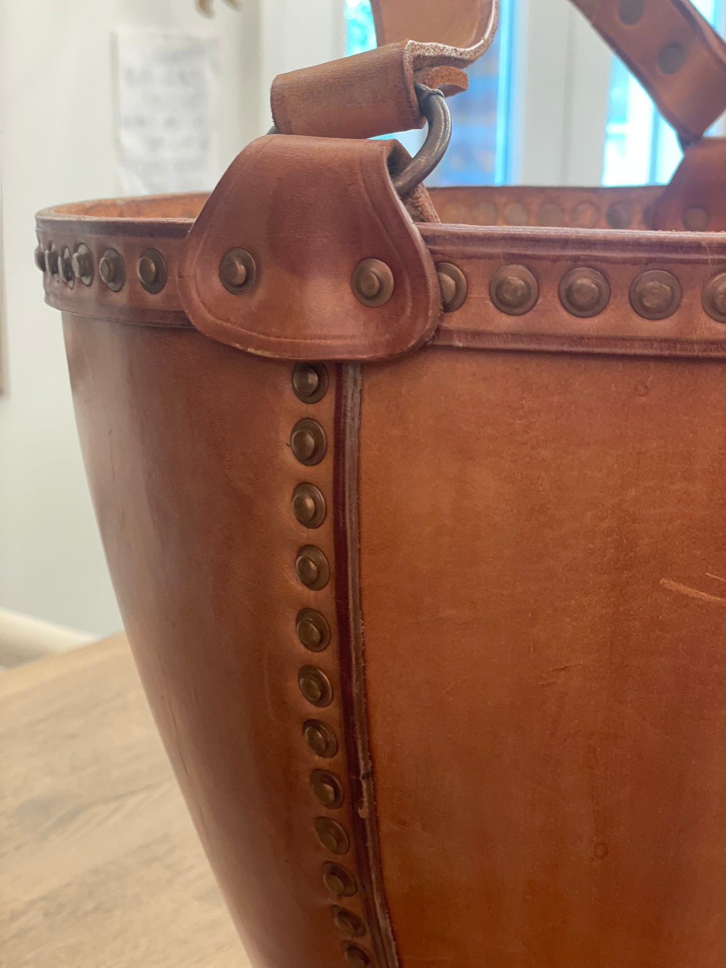 Riveted Leather Fire Bucket