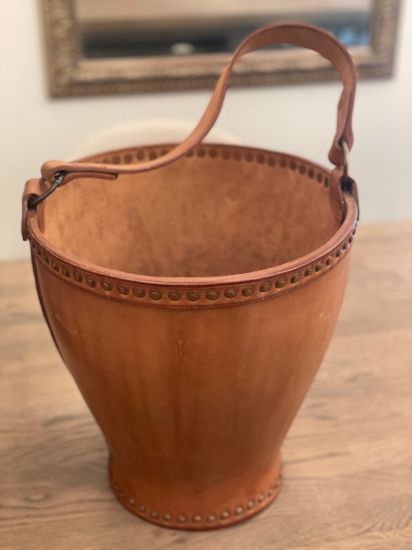 Riveted Leather Fire Bucket