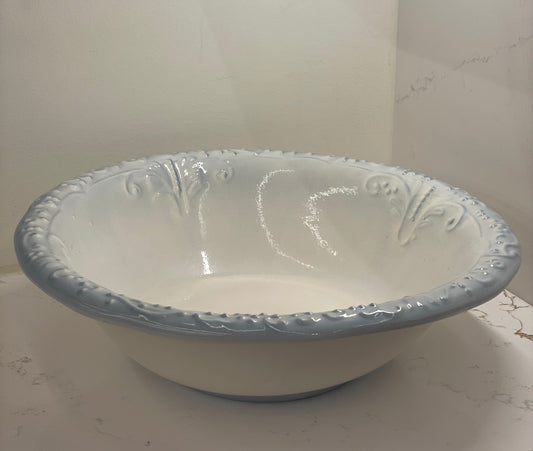 Blue and White Ironstone Bowl