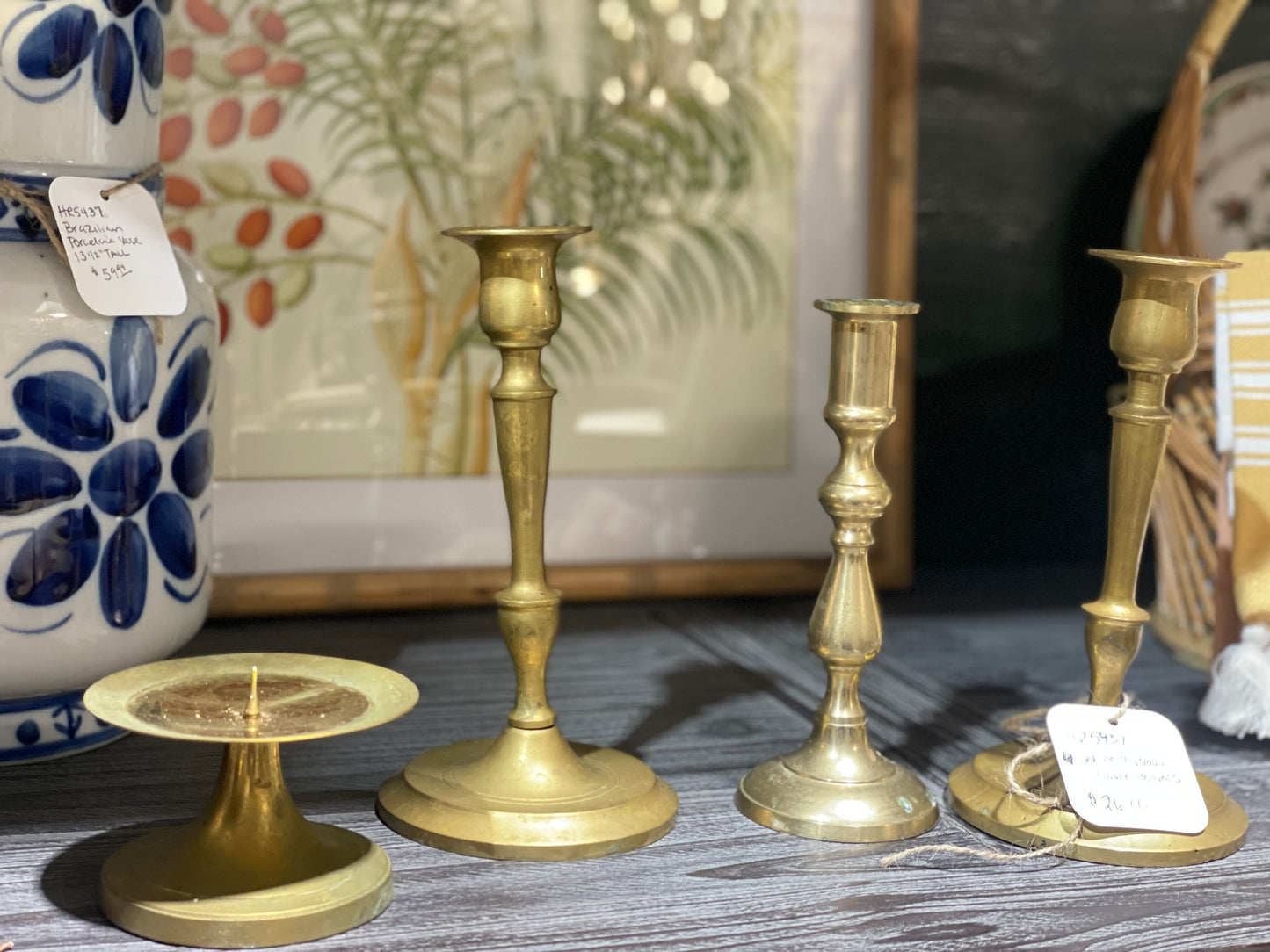 Brass Candle Holder Set