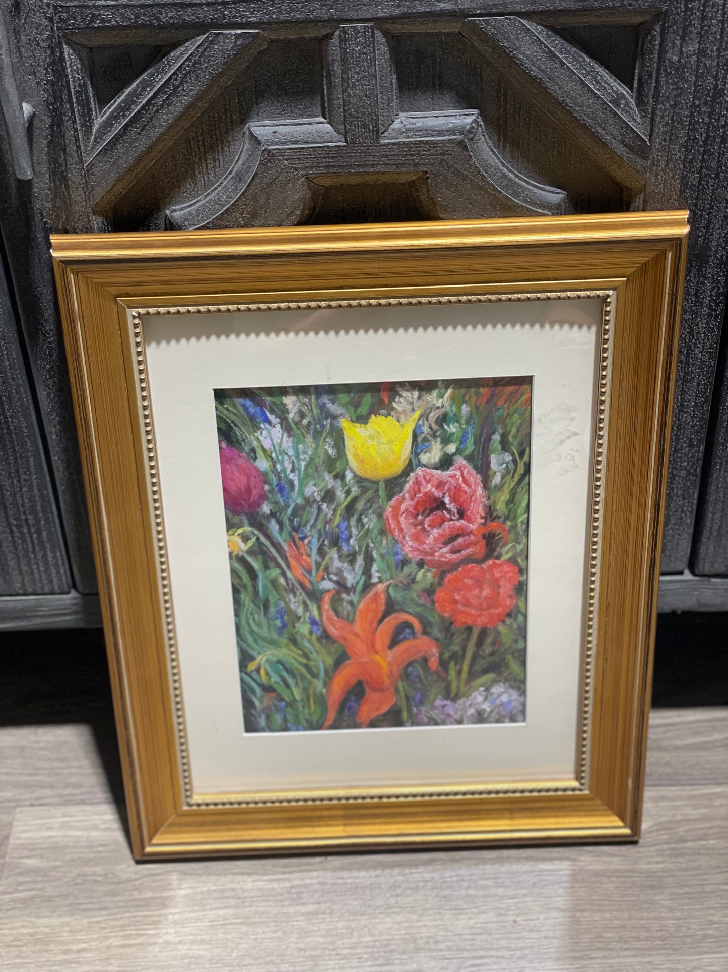 Matted Floral Painting