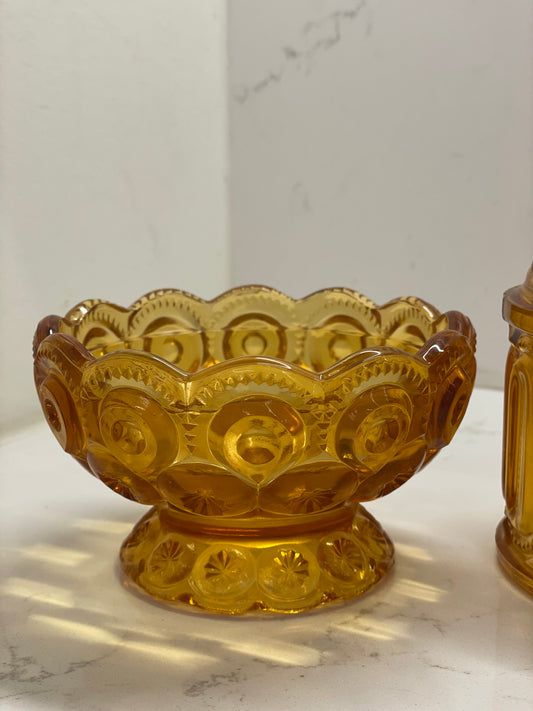 Vintage Amber Glass Dish