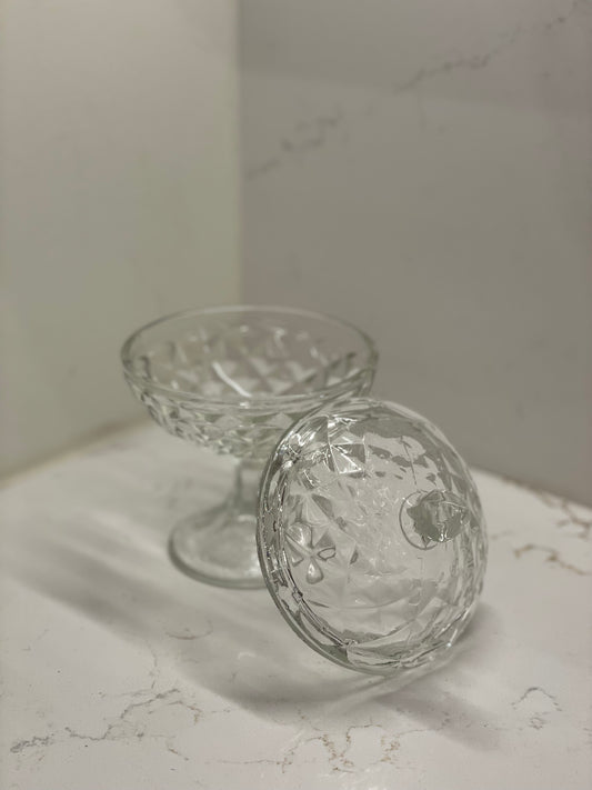 Glass Covered Candy Bowl