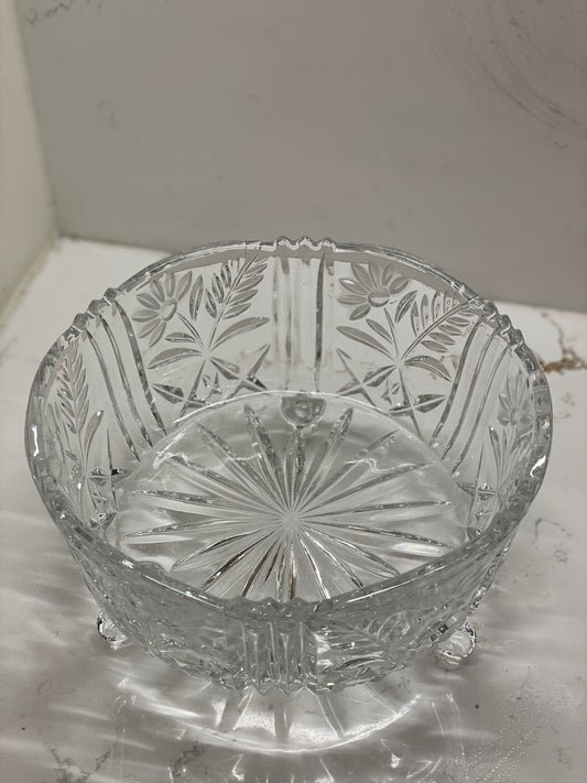 Vintage Crystal Footed Bowl