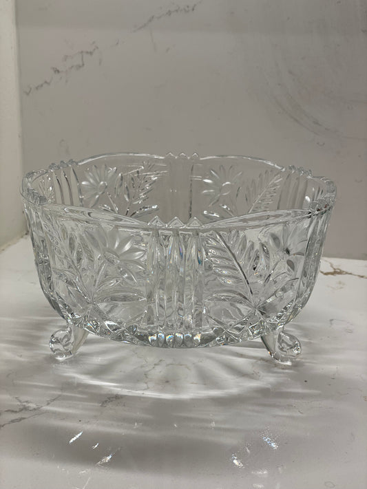 Vintage Crystal Footed Bowl
