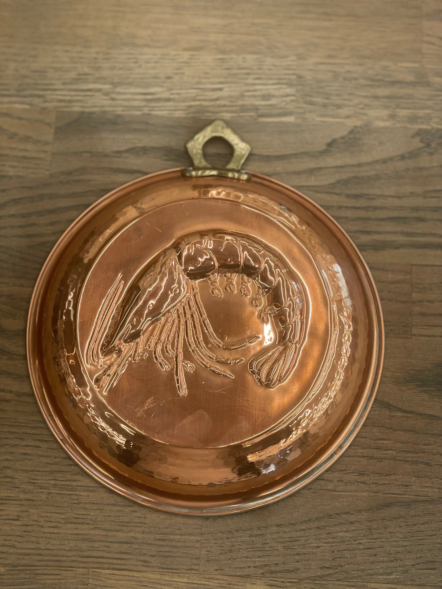 Vintage Copper Shrimp Mold