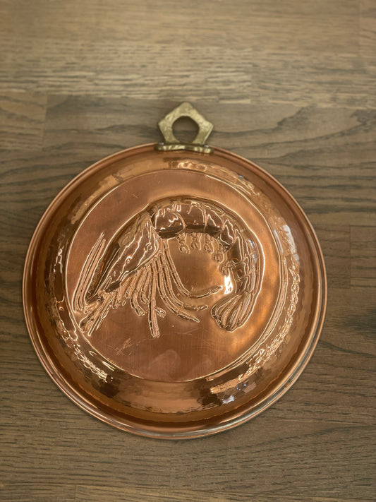 Vintage Copper Shrimp Mold