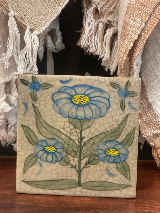 Flower Trivet Ceramic Tile