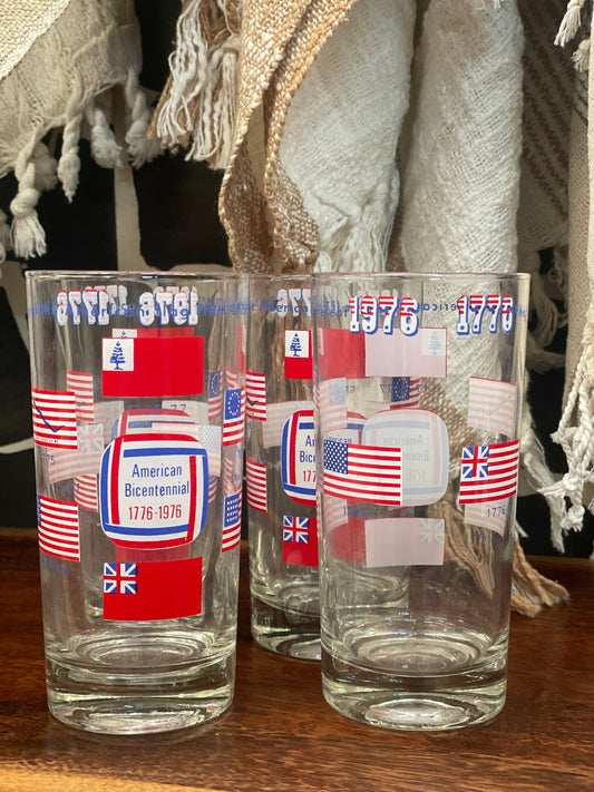 Vintage Bicentennial Glass Tumblers (4)