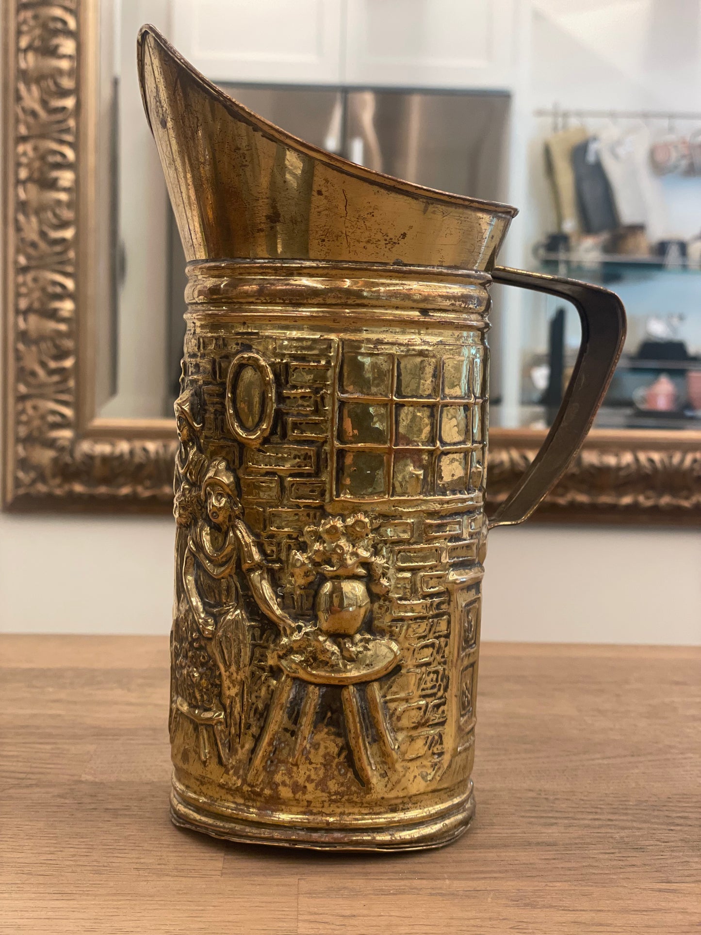 Antique Brass Pitcher