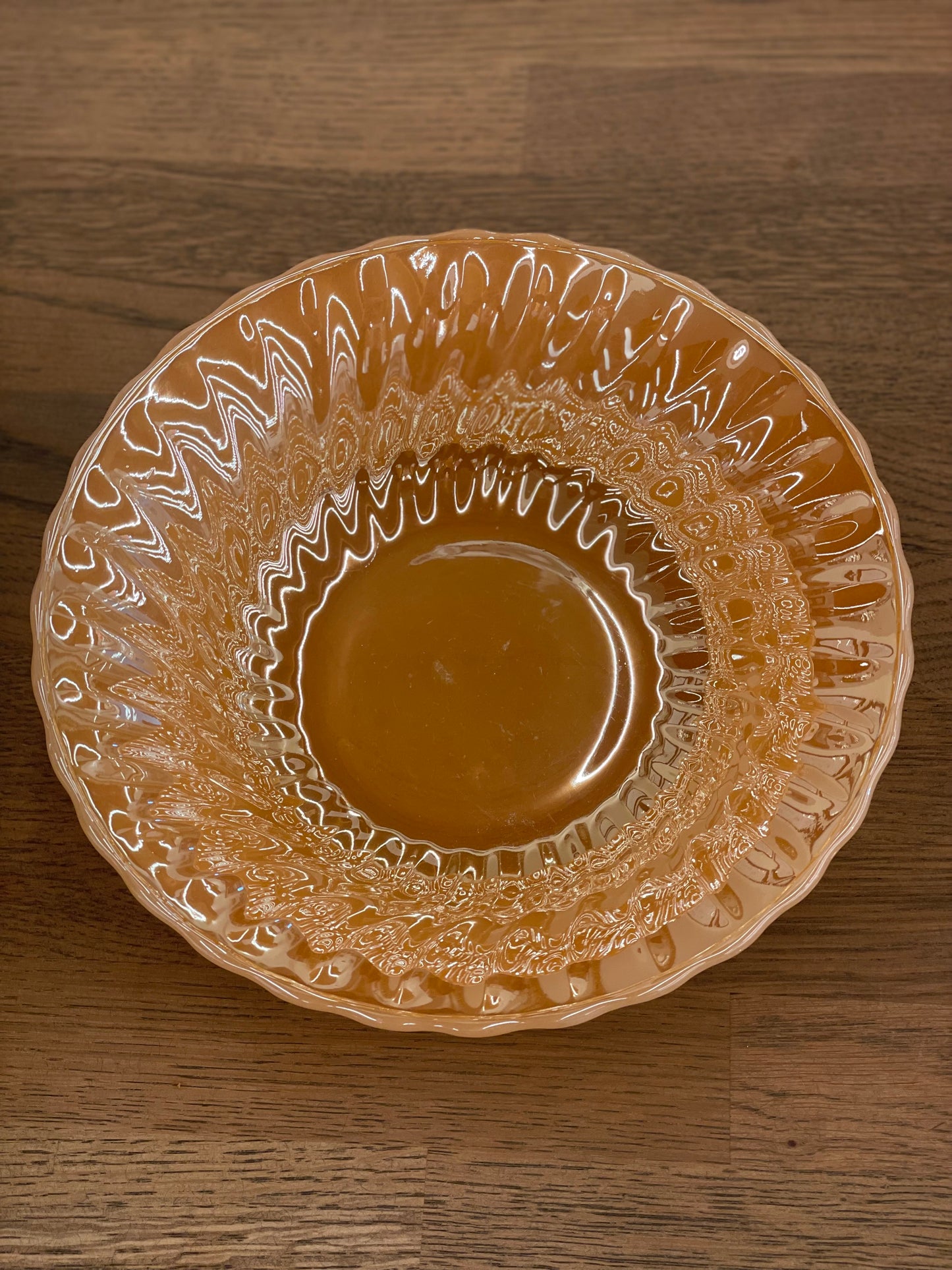 Swirl Peach Serving Bowl